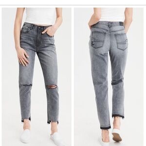 American Eagle Outfitters Gray Distressed Ankle Jeans Size 20 Short